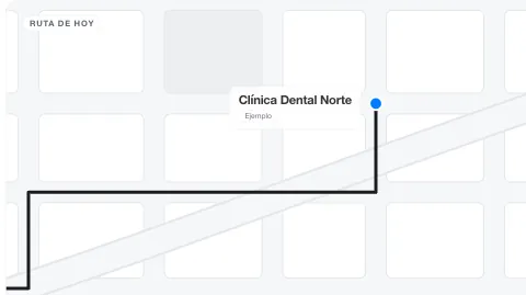 La ruta se dibuja y el mapa se acerca, fotograma 69