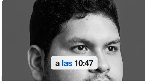 Subtítulo con la palabra que suena en azul, fotograma 25