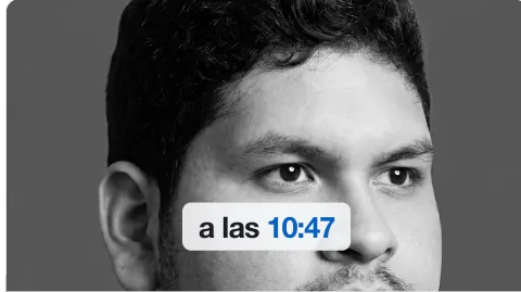 Subtítulo con la palabra que suena en azul, fotograma 30