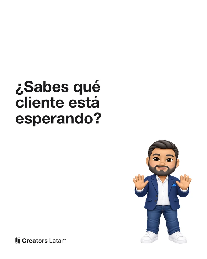 Post con el personaje: ¿Sabes qué cliente está esperando?