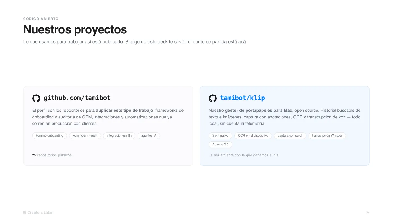 Lámina: Nuestros proyectos.