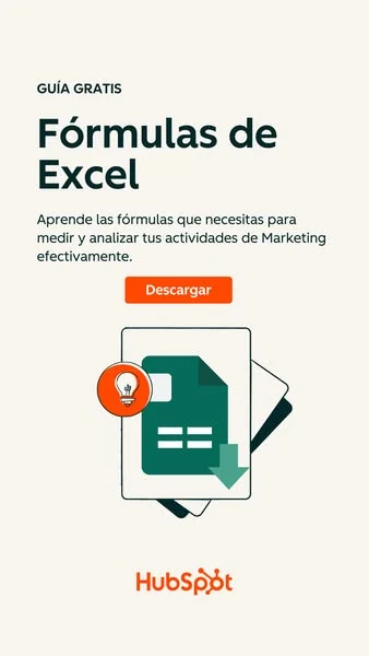 HubSpot: «Fórmulas de Excel» (guía gratis)