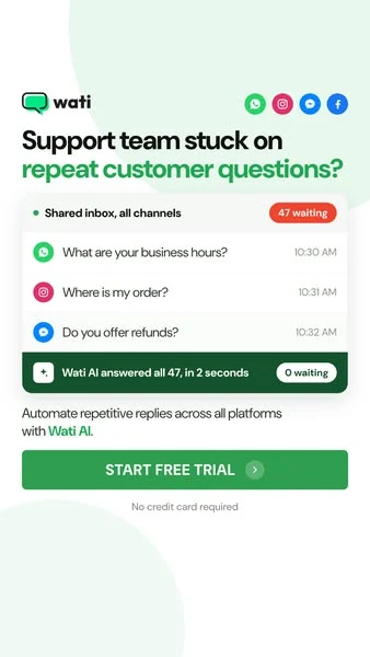 Wati: «Support team stuck on repeat customer questions?»