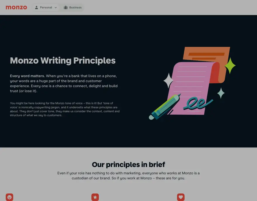 Monzo: Writing Principles
