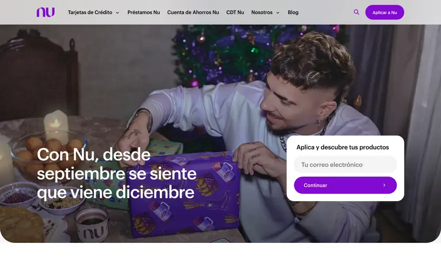 Nu Colombia: Inicio