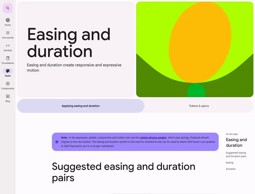 Material Design 3: Easing and duration