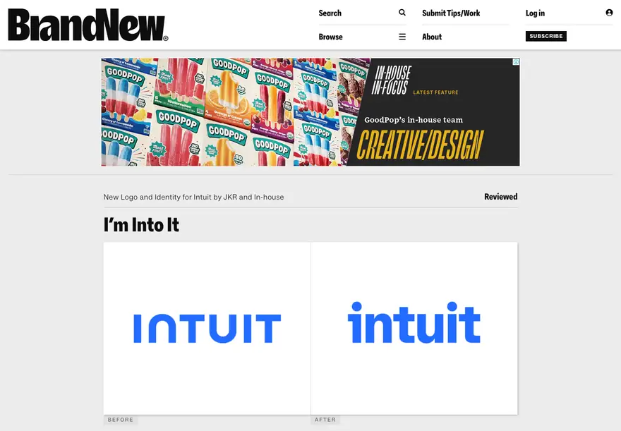 Brand New: Intuit, antes y ahora