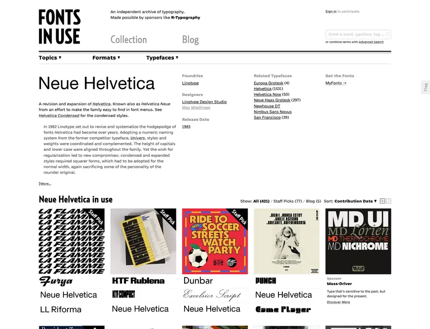 Fonts In Use: Neue Helvetica