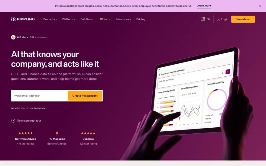 Rippling: Inicio
