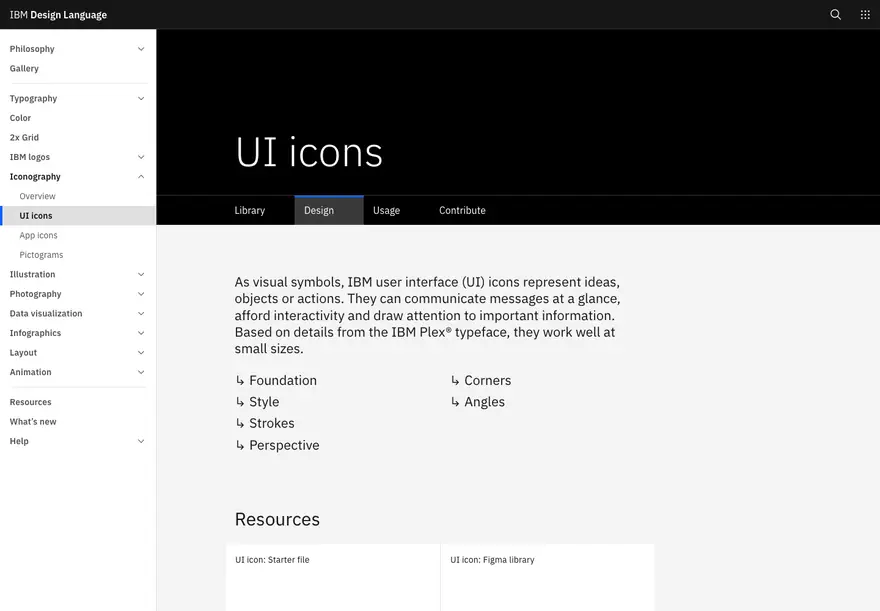IBM: UI icons · Design