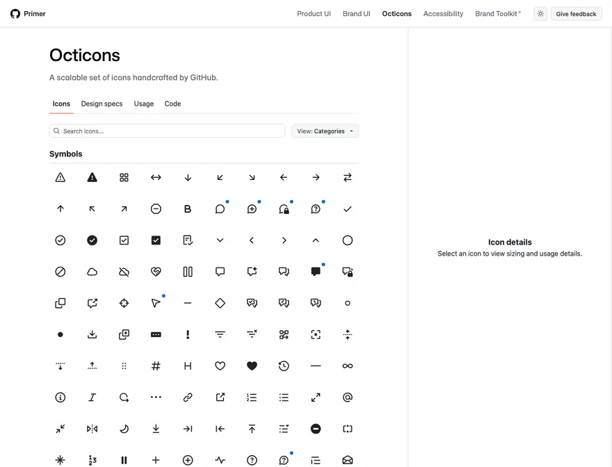 GitHub: Octicons