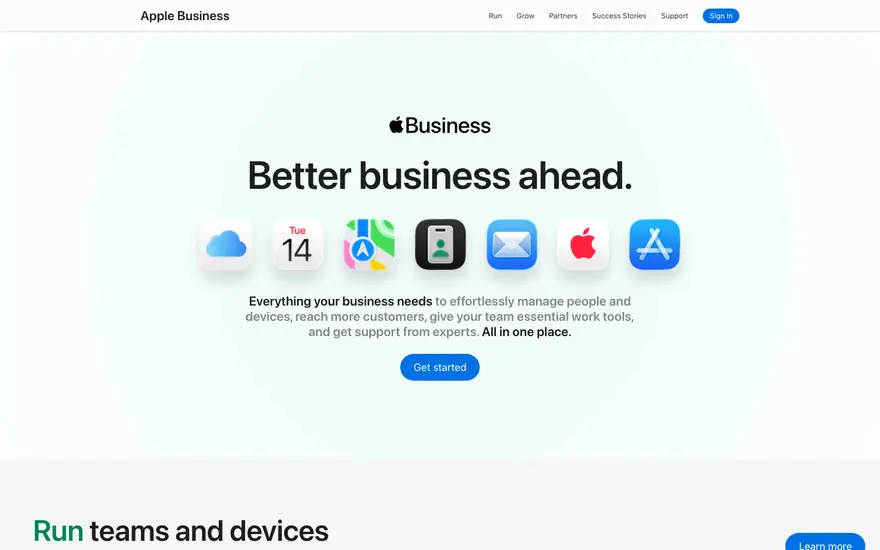 Apple Business: Inicio
