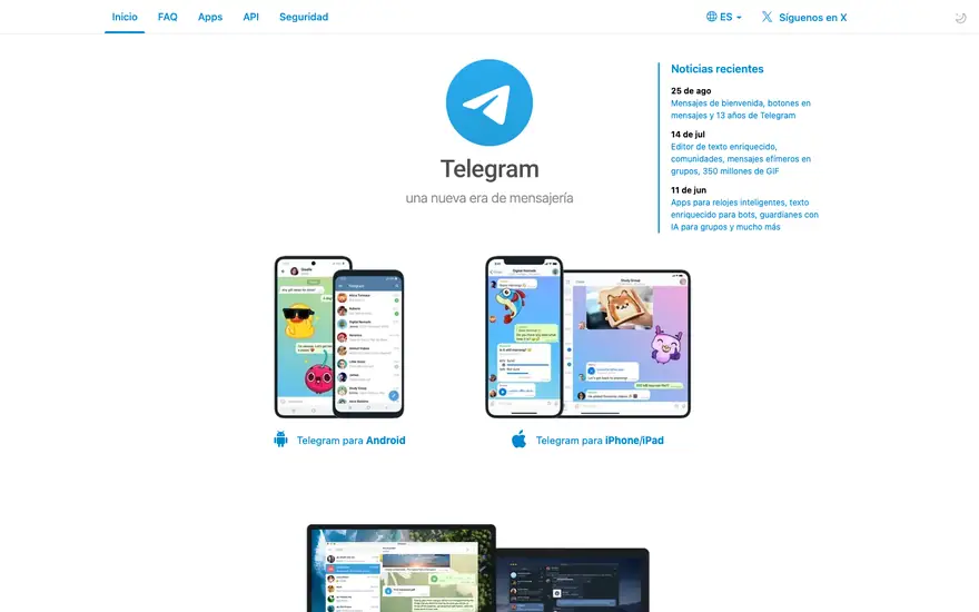Telegram: Inicio