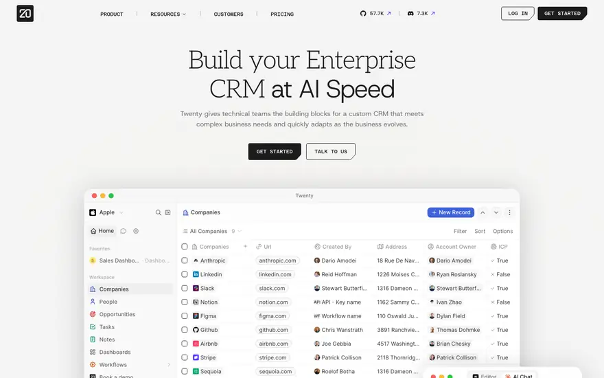 Twenty: CRM