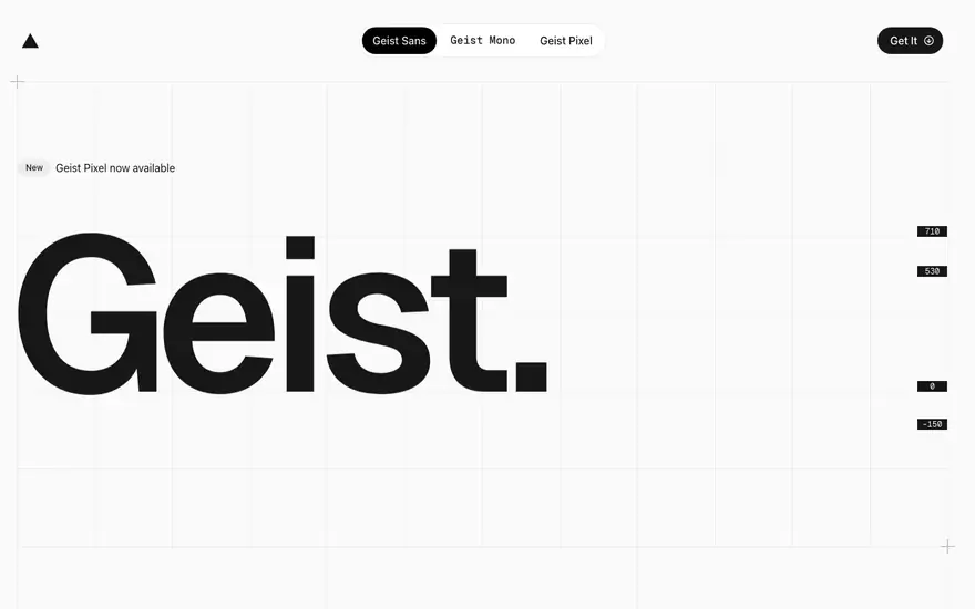 Vercel: Geist · tipografía
