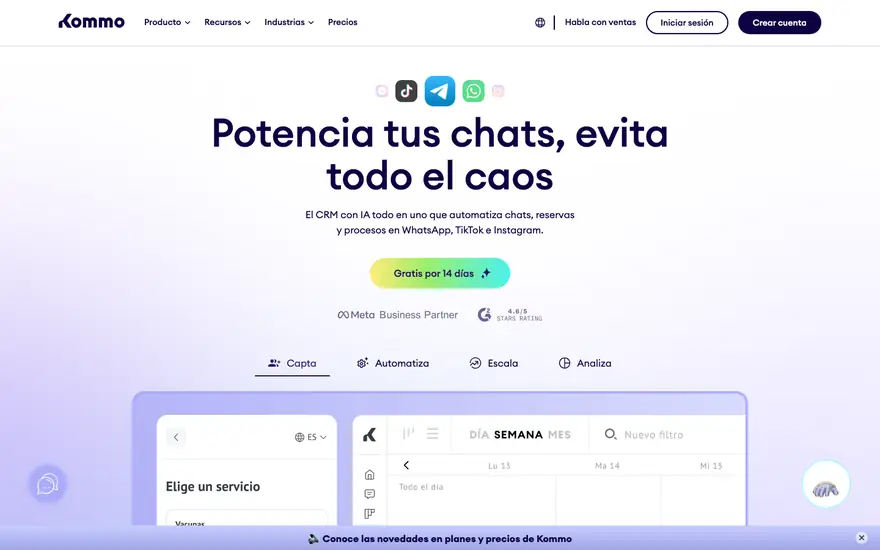 Kommo: Inicio (en español)
