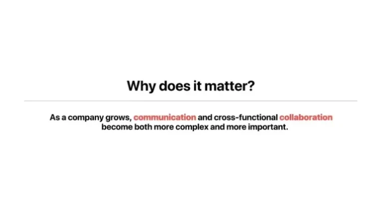 Notion (deck de inversión), según Upmetrics: Notion · «Why does it matter?»