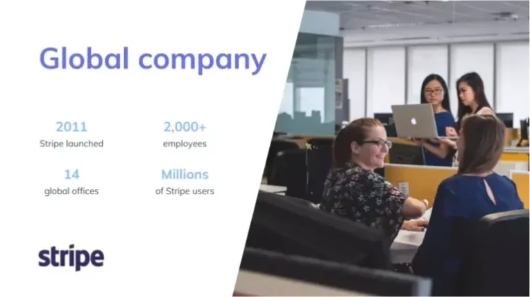 Stripe (deck de empresa), según Upmetrics: Stripe · cifras de la empresa