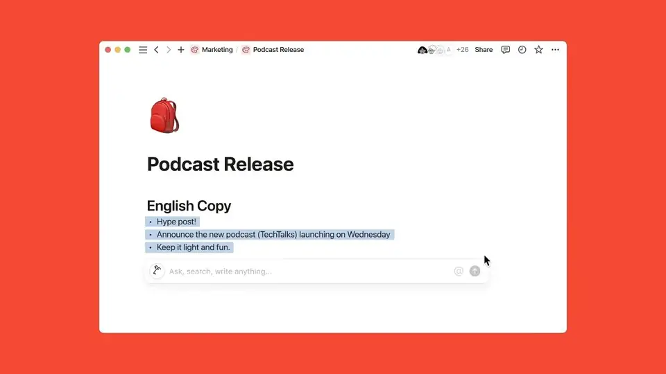 Notion: Introducing the new Notion AI, 0:24.6