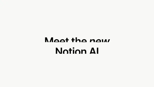 Fotograma de «Introducing the new Notion AI» de Notion, en el segundo 2,8