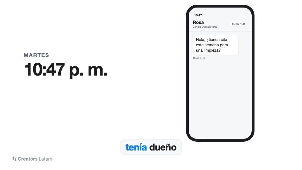 El chat ya en teléfono recto: «tenía dueño»