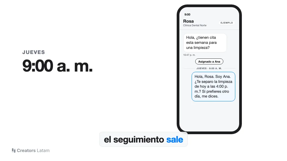 El seguimiento sale, aprobado por ti