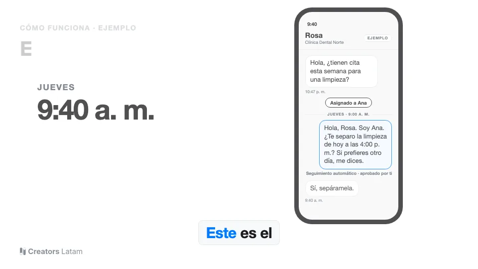 Rosa responde al seguimiento