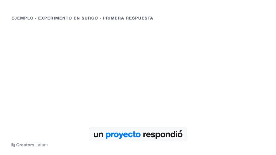 La primera barra: un proyecto respondió